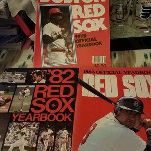 Boston Red Sox Yearbooks Lot of 3: 1979, 82, 83